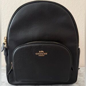 Coach Black Pebbled Leather Backpack